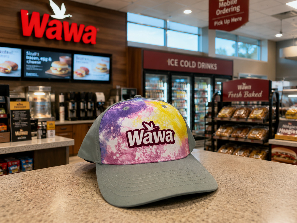 Wawa Hoagiefest 2026 Tie Dye Employee Hat Gray Snapback Adjustable Cap Rare